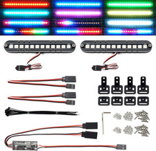RC LED Light Bar Roof Lamp Headlight Tail Light Kit Bumper Lights Compatible wit