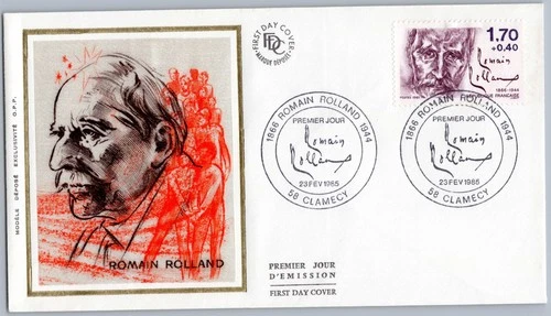 France FDC Clamecy 1965 Portrait Romain Rolland