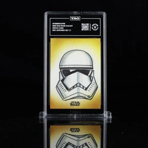 2024 TOPPS Star Wars CHROME STORMTROOPER Sketch Card ERIC LEHTONEN TAG Verified