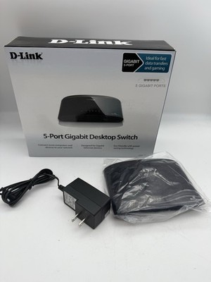 D-Link Ethernet Switch 5-Port Gigabit Plug n Play Desktop Switch DGS-1005G