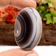 Natural Botswana Agate Oval Cabochon 55 Ct Loose Gemstone 40X25mm Jewelry Making
