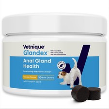 Glandex for Dogs UK - 30 Soft Chews - Vet-Formulated 30 Chews, Brown