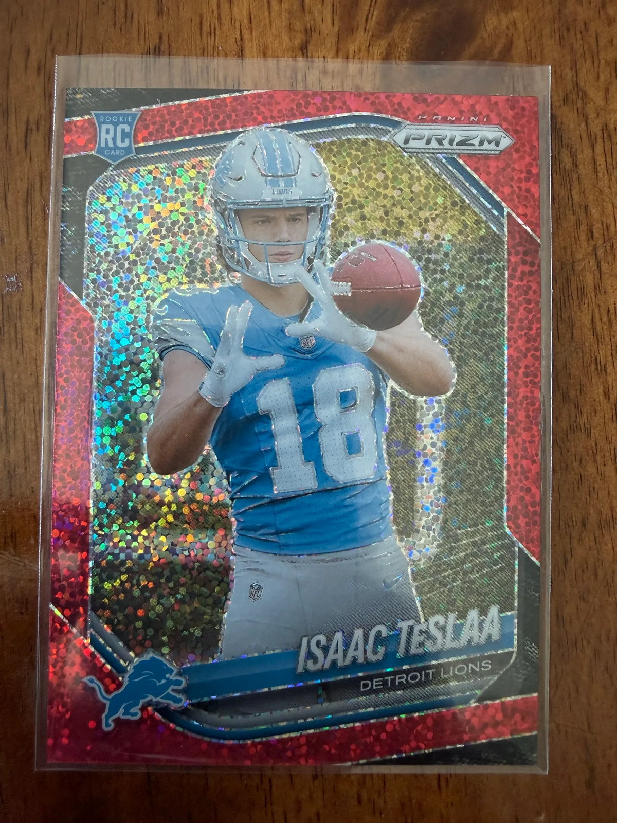 2025 Panini Prizm Isaac TeSlaa #316 Red sparkle RC