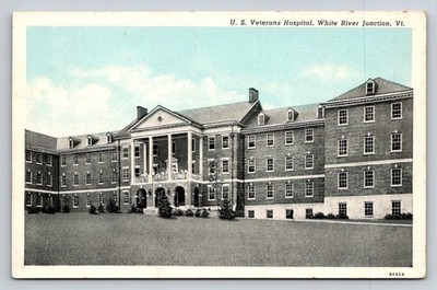 US VA  Veterans Hospital   White River Junction  Vermont  Postcard