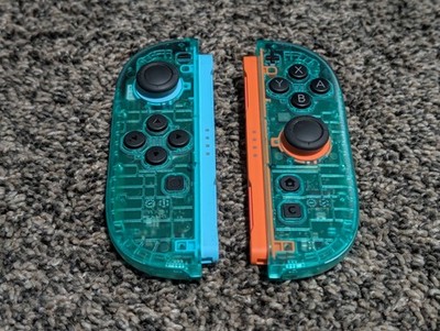 Custom Transparent Emerald Green Nintendo Switch 2 Joy Cons