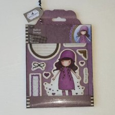 Santoro London Gorjuss Girl Rubber Stamps Rainy Daze 9 pieces
