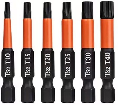 Profi TORX Schraubendreher Bit Set 7tlg. magnetisch Bits Sicherheits Sternbits