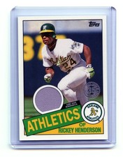 Rickey Henderson 2020 Topps Jersey 25th Anniversary 1985 Topps Relic 💎Athletics