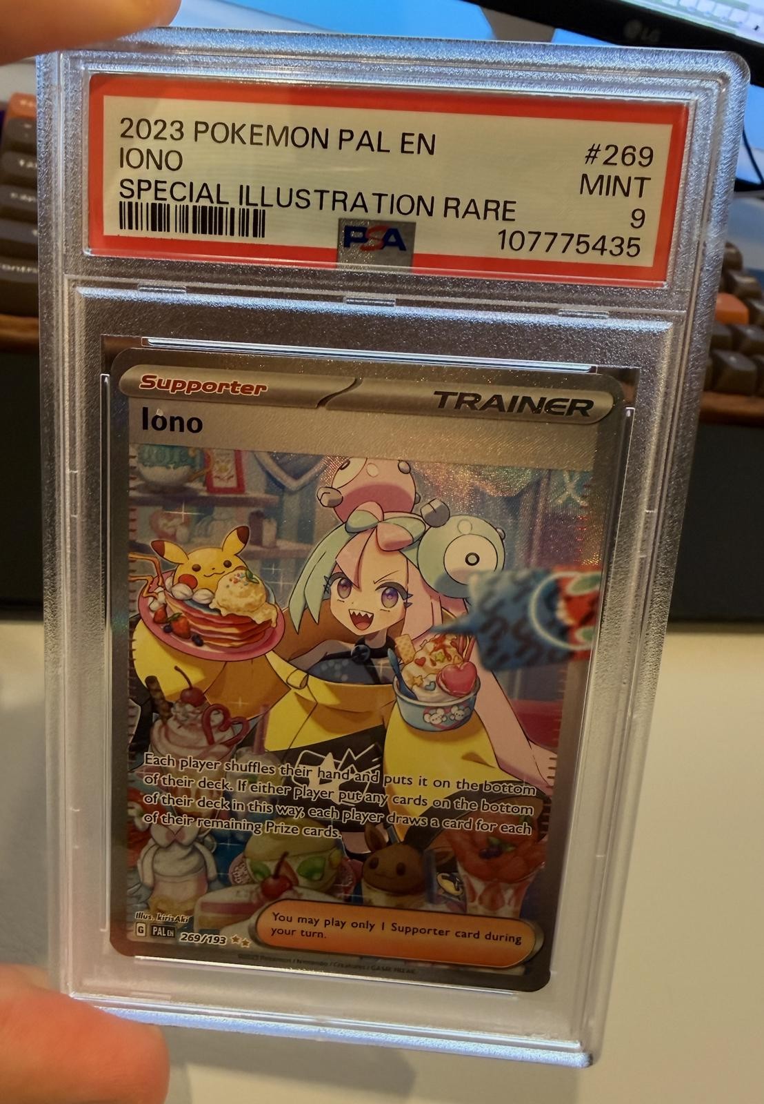 2023 Pokemon Paldea Evolved Iono 269/193 SIR Holo PSA 9