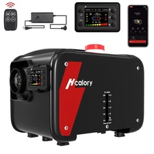 Hcalory 8KW Diesel Air Heater 12V 24V 110V Bluetooth For Car Truck RV Home Van