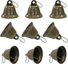 Vintage Bronze & Copper Jingle Bells, 1.5" x 1.5", 10Pcs | Antique Mini Bells,