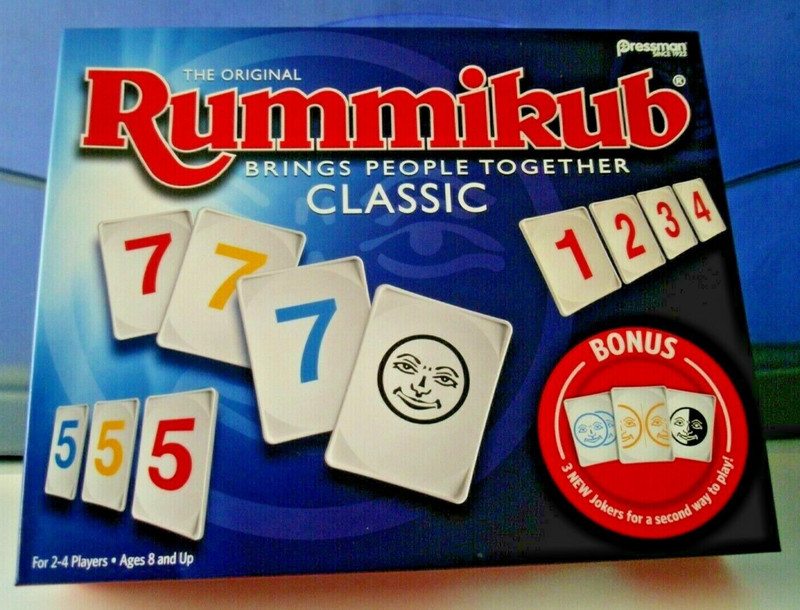 Rummikub Rummy Tile Board Game-Classic Game-Official-Bonus w/3 Jokers-New Sealed