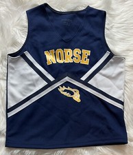 Augusta Sportswear Sleeveless Blue NORSE Graphics Cheerleading Top Sz Girls L