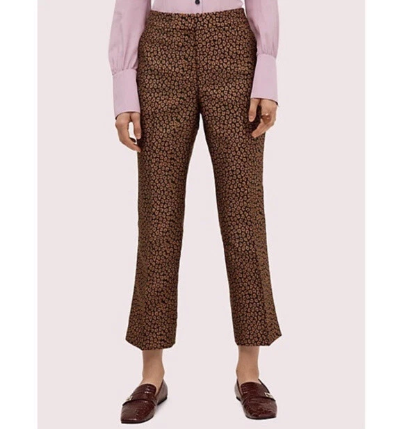 Cropped leopard print trousers discount