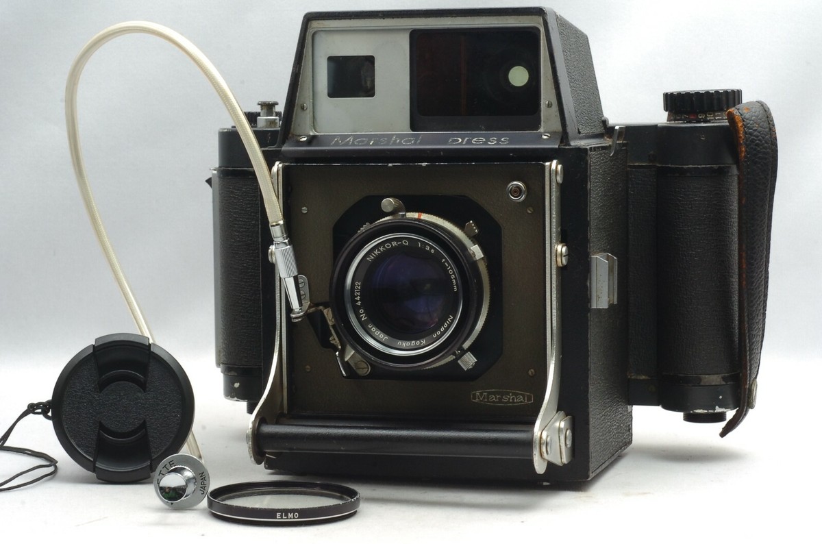 フィルムカメラ Marshal Press Nikkor-Q 105mm F/3.5 #542 Rare! @ Mamiya Marshal Press 6x9 Camera Nippon Kogaku Nikkor-Q