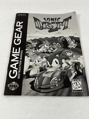 Sonic Drift 2 (1995, Sega Game Gear) MANUAL ONLY, Nice Shape