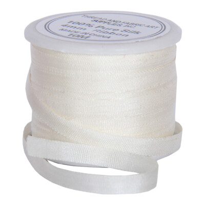 PURE SILK RIBBON 2MM, 4MM, 7MM -  50 COLORS - 3 WIDTHS - THREADART