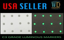 Watch Dial Hour Markers12 pieces BLUE or GREEN LUMINOUS 1.10mm Dots Bars Parts
