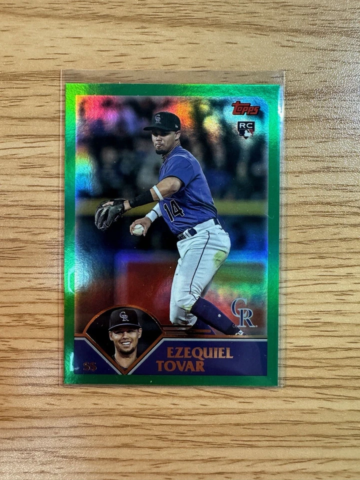 2023 Topps Archives #217 Ezequiel Tovar RC Rookie Green Foil Parallel #/99 - Image 4 of 4
