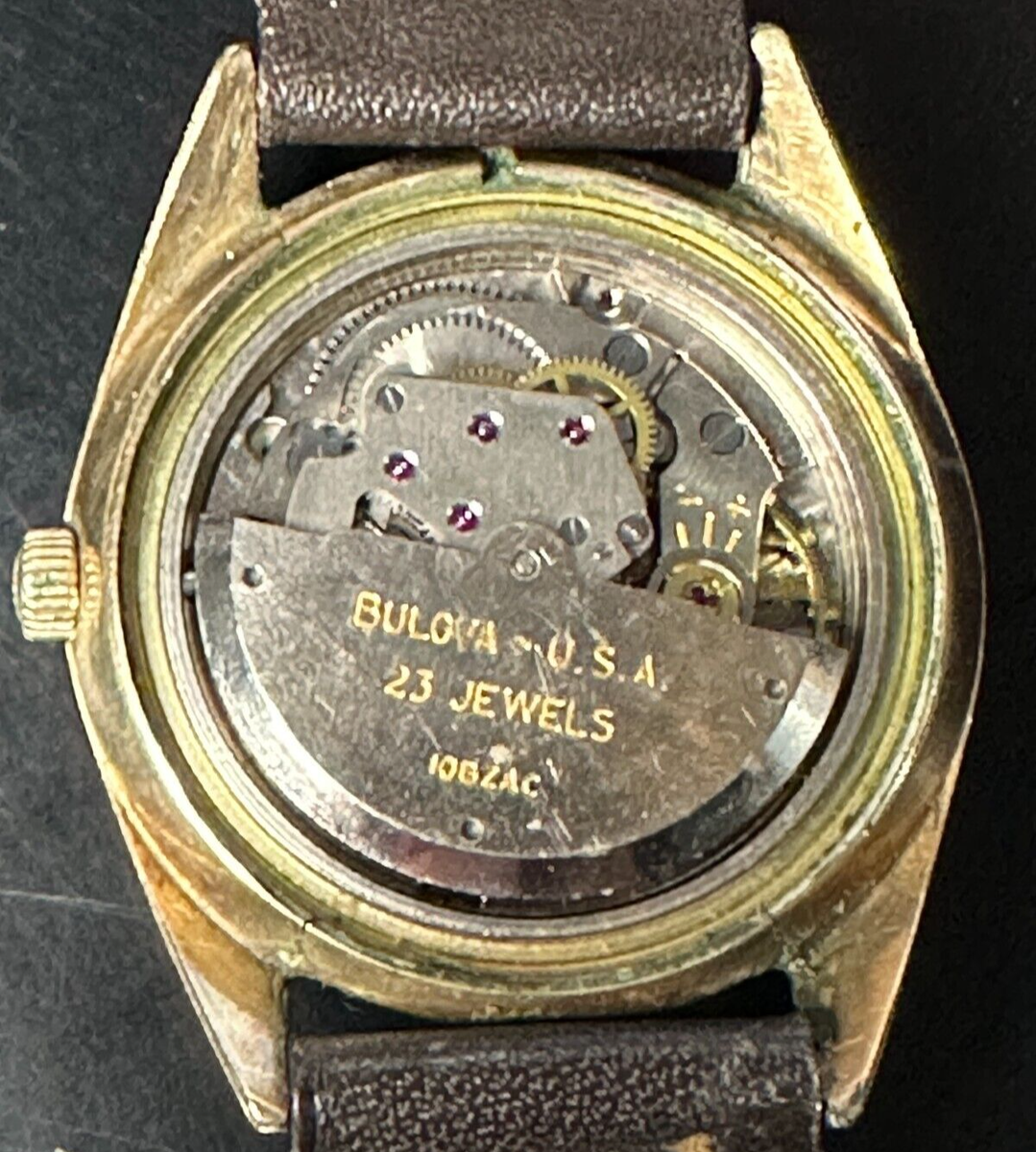 Vintage Bulova 23 Jewel 10 BZAC Regatta 10K RGP Bezel Working