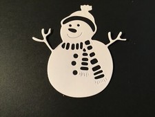 Single Snowman Die Cut card stock embellishments 6 pcs 2-3/4 x 2-3/4