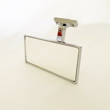 Hot Rod Interior Rear View Mirror- Chromed Aluminum- Hinged Mounting Point