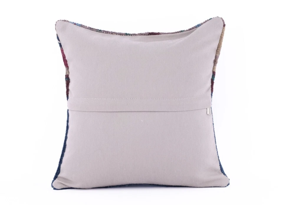 Hand Woven Kilim Rug Pillow Case Vintage Handmade Jute Throw Cushion Cover - Image 4 of 4