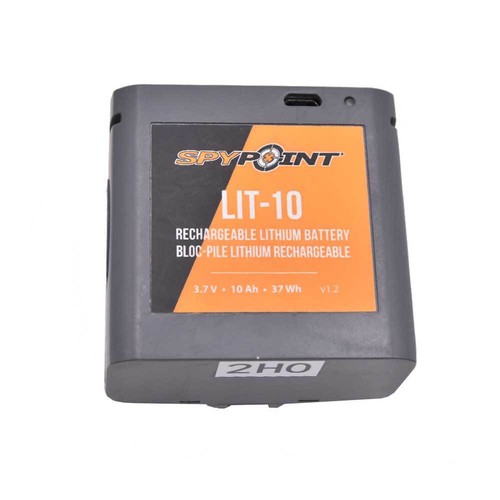 Spypoint Lithium Battery Pack/Charger Fits Micros/Force 20 Cams, Black