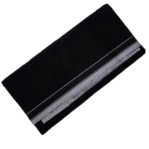 Black Colour Men's Sarong Lungi Dhoti Swimwear Nightwear 100% Cotton Free Ship - Picture 3 of 7