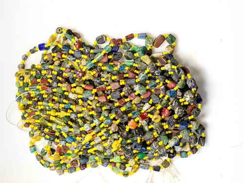 Multi-color Multi-shaped Glass Beads from Pakistan