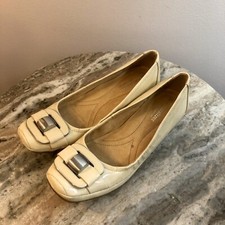 Naturalizer N5 Comfort Size 6.5M Voylan Slip On Loafers Cream Buckle Beige -I