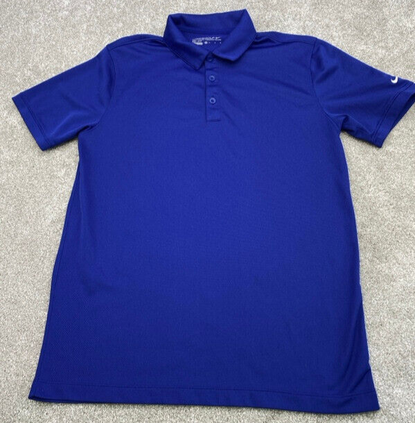 Nike Golf Polo Shirt 746099-455 Dri-Fit Men's Medium Blue 5192 | eBay