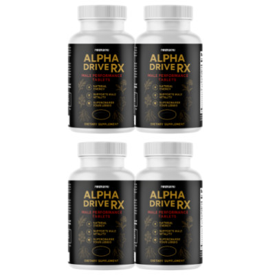 Alpha Drive RX Tablets for Daily Energy & Vitality Support Supplement, 4 Packs