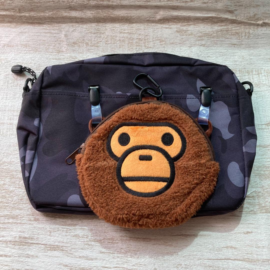 A BATHING APE - ★● BAPE APE BABY MILO TWO WAY POUCH ▲★. A BATHING APE - ☆○ BAPE APE BABY MILO TWO WAY POUCH