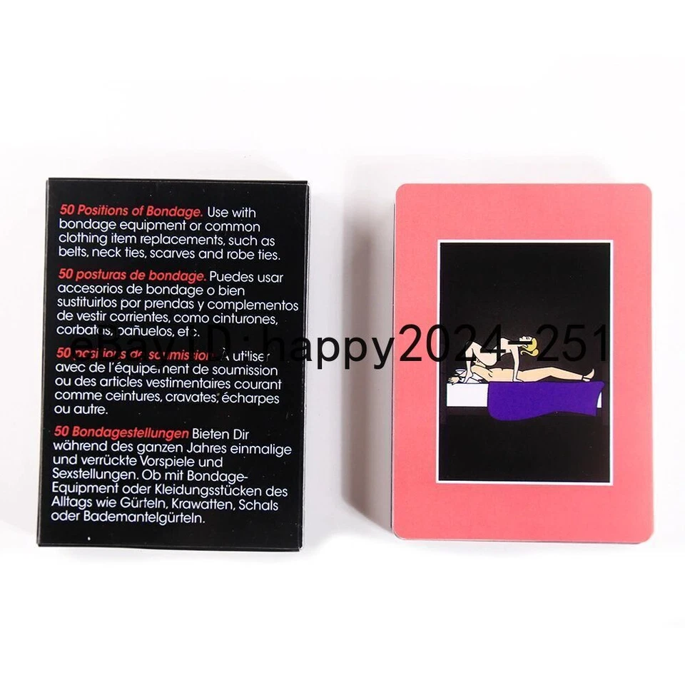 50 POSITIONS OF BONDAGE Games Sexual Positions Adult Cards Game Couples Foreplay - Image 4 of 4