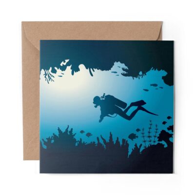 1 x Blank Greeting Card Scuba Diver Diving Ocean #8538 | eBay UK