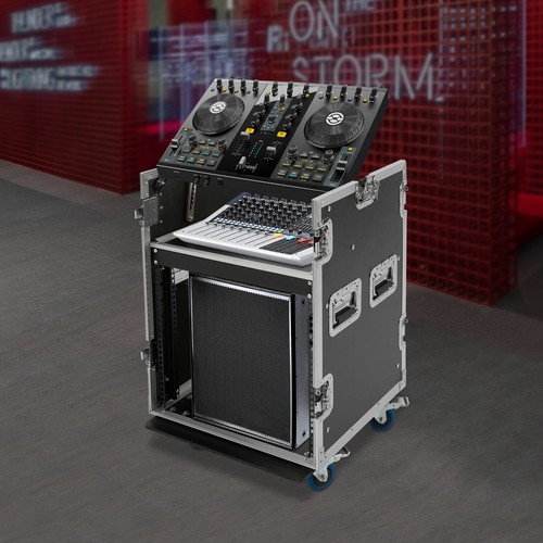 10U PA DJ Rack Road Case w/ 11U Slant Mixer Top Casters | eBay