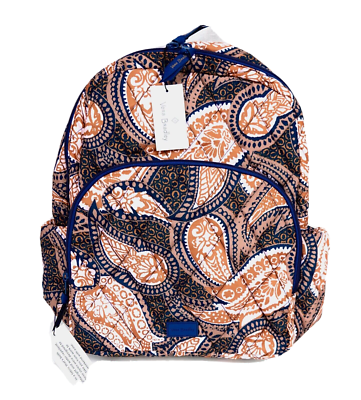 Ultralight Vera Bradley Backpack Water Repellent Blue Brown  display picture 1