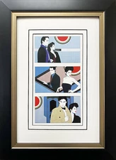 Patrick Nagel "Untitled #79 - Lucky Strike Ad" CUSTOM FRAMED Art Print Cigarette
