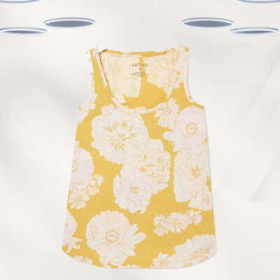 Ex Fat Face Women s Sleeveless Blooms Summer Vest in Yellow (Defect)