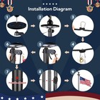 Yescom 30' Sectional Aluminum Flag Pole Kit w/ Solar Light US Flag Eagle Topper — photo 7