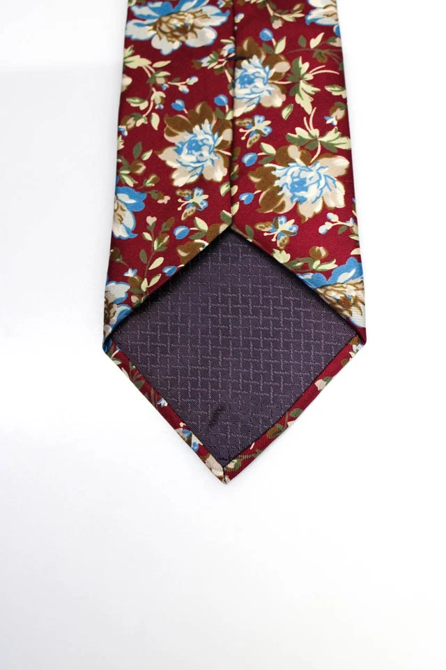 Christian Dior мужской шелк цветочный печать широкий галстук красный - Изображение 4 из 4