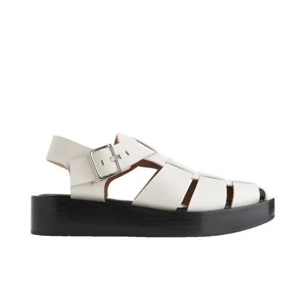 Women ARKET Sandals Beige Leather 38