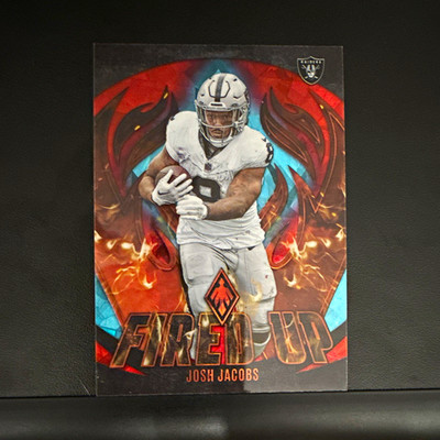Panini 2023 Phoenix Fired Up Josh Jacobs Raiders Fire & Ice #FU-7 /35