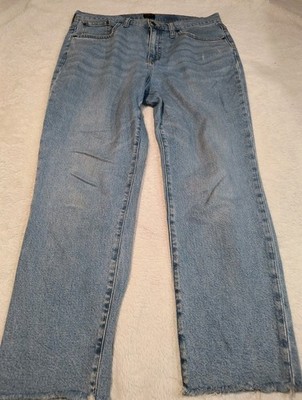J.Crew Essential Straight Jean Size 31 Light Wash Distressed Raw Hem Re-Imagined