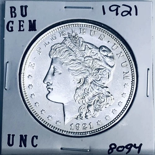 1921 BU GEM MORGAN SILVER DOLLAR UNC MS+++ U.S. MINT RARE COIN 8094