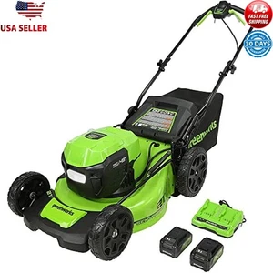 48 V Tondeuse sans fil sans brosse LED Phares 2 5.0Ah Batteries Chargeur de port double