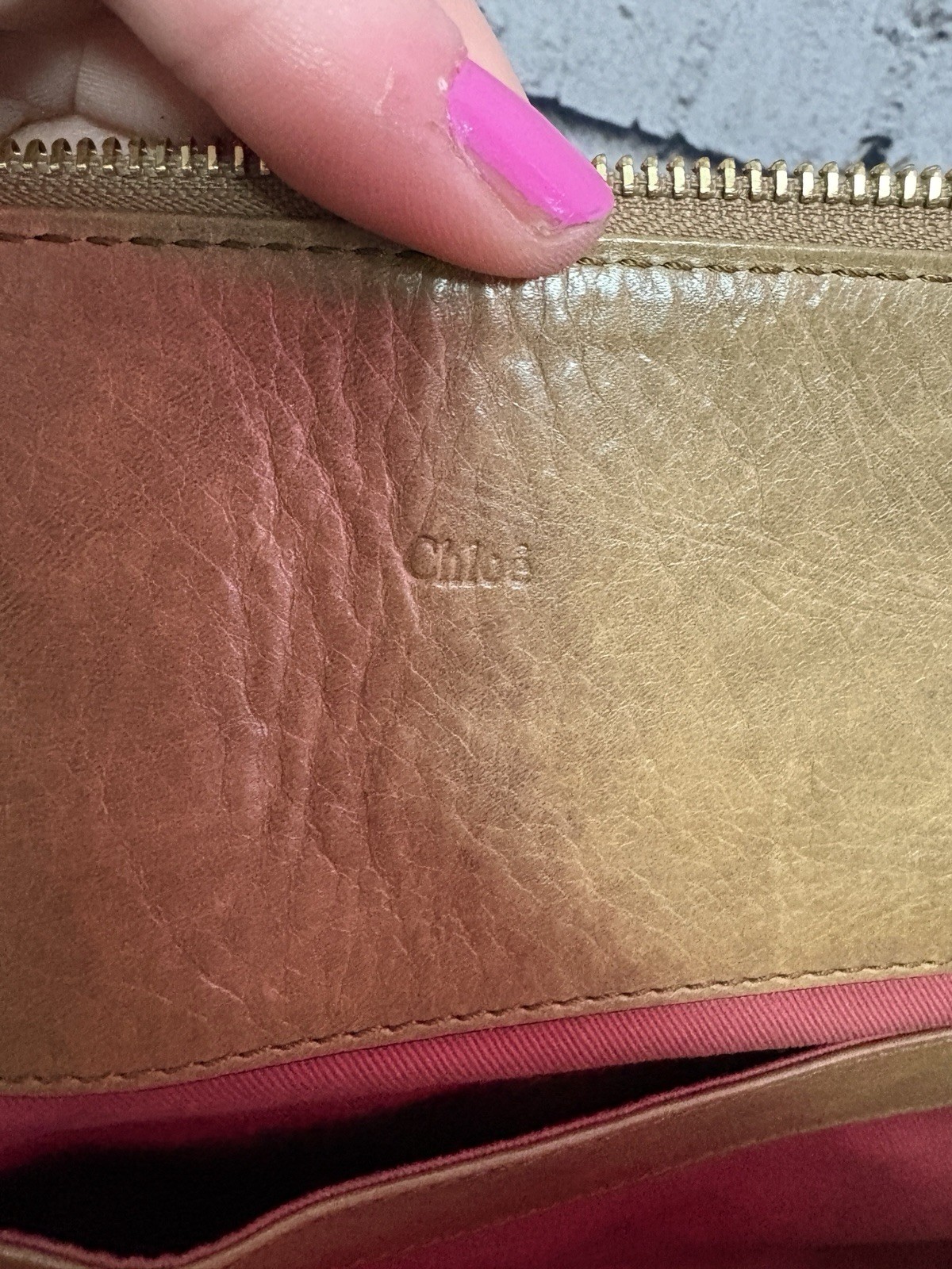 Chloe Women’s Satchel Handbag Python Metallic Gre… - image 13