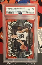2024 Prizm Draft Picks Caitlin Clark Campus Legend-Red Seismic PSA 10 24/225