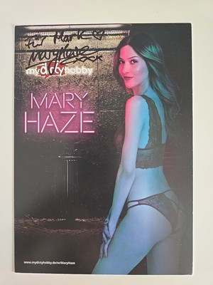 MARY HAZE Autogrammkarte Autogramm Signiert  Venus 2024 XL Format Erotik 
